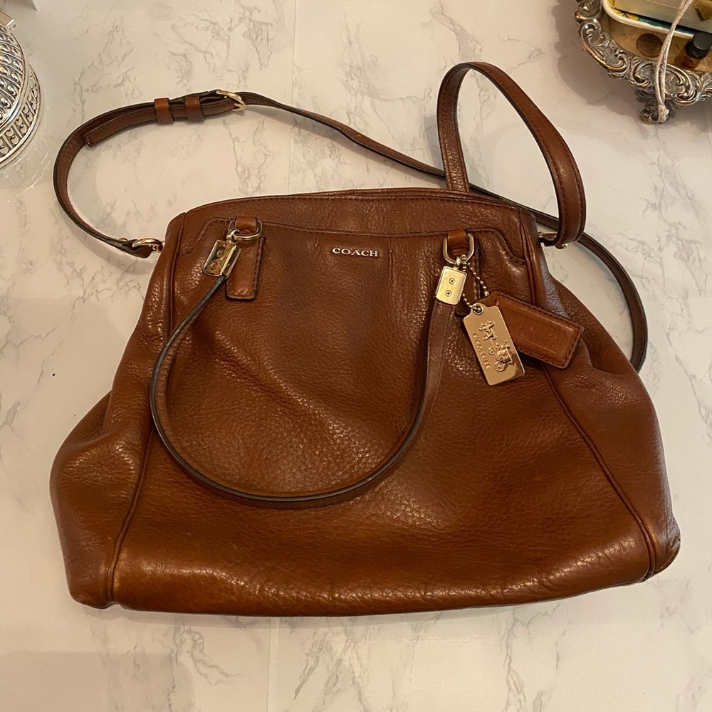 Coach brown leather purse